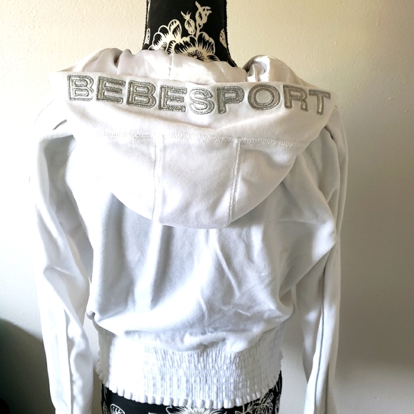 White Bebe velour jacket - Picture 7 of 8